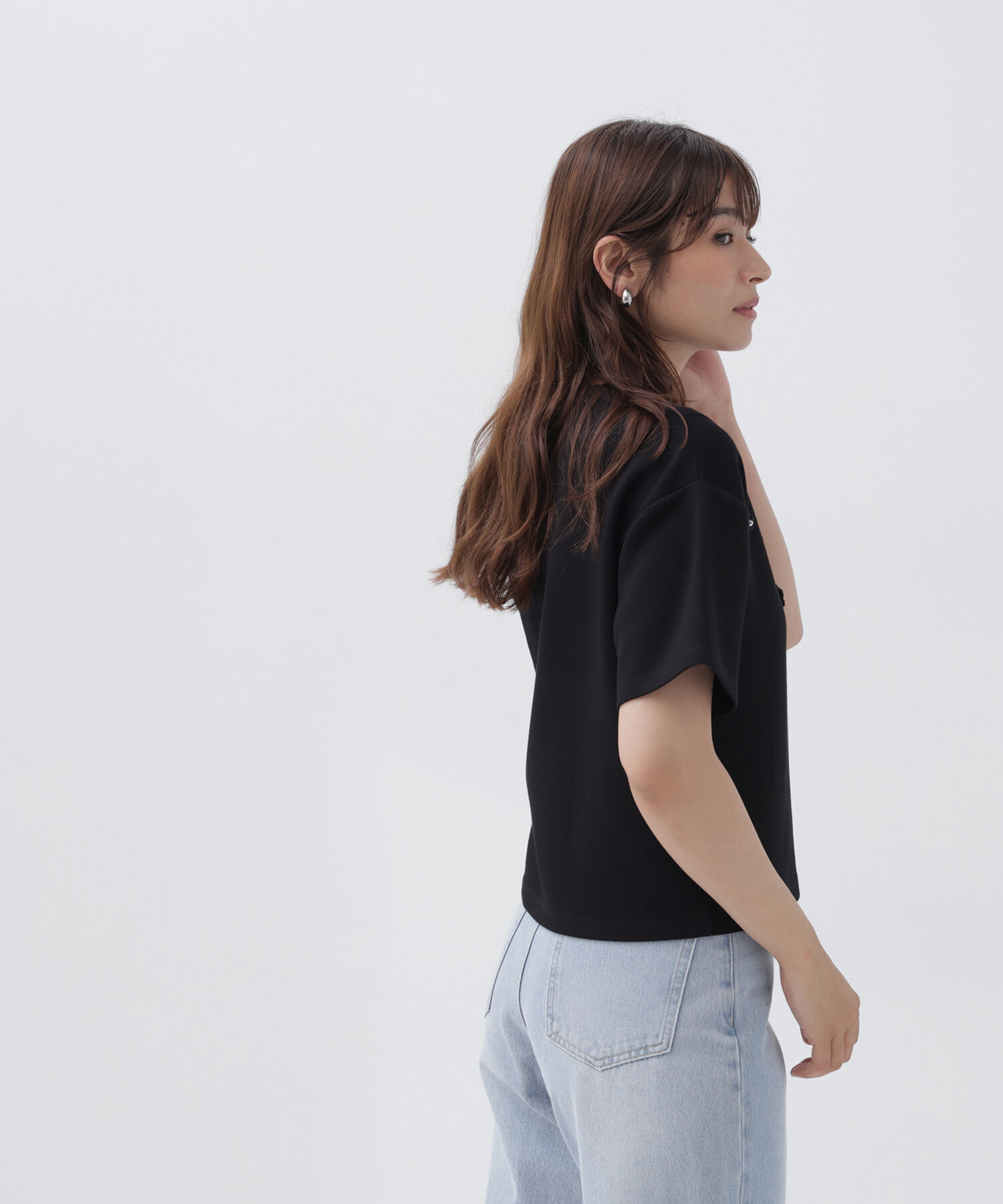  「フラワーモチーフカットソー」|Tシャツ・カットソー|