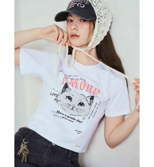 CALNAMUR「CAT Tシャツ」|Tシャツ・カットソー|ホワイト