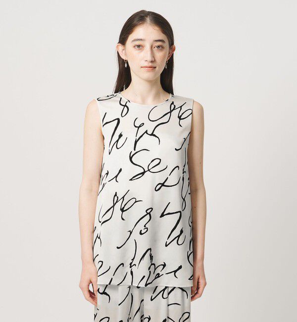 UNITED ARROWS「アブストラクト プリント ブラウス」|シャツ・ブラウス|
