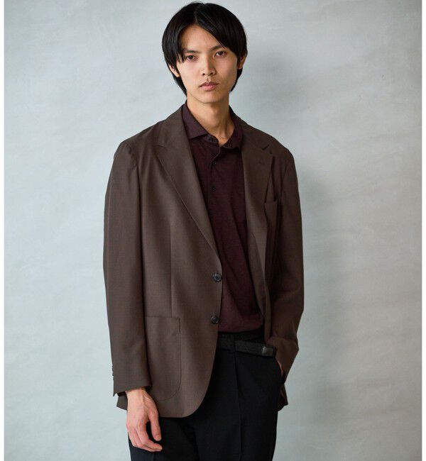 UNITED ARROWS green label relaxing「GLR CLOTH サマートロピカル 2B RG 2P ジャケット -通気性-」|テーラードジャケット|DK.BROWN