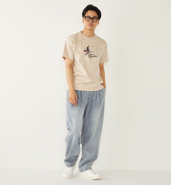 SHIPS Colors 「SHIPS Colors:ポリエステル フェイクスエード エンブロイダリー Tシャツ」|Tシャツ・カットソー|