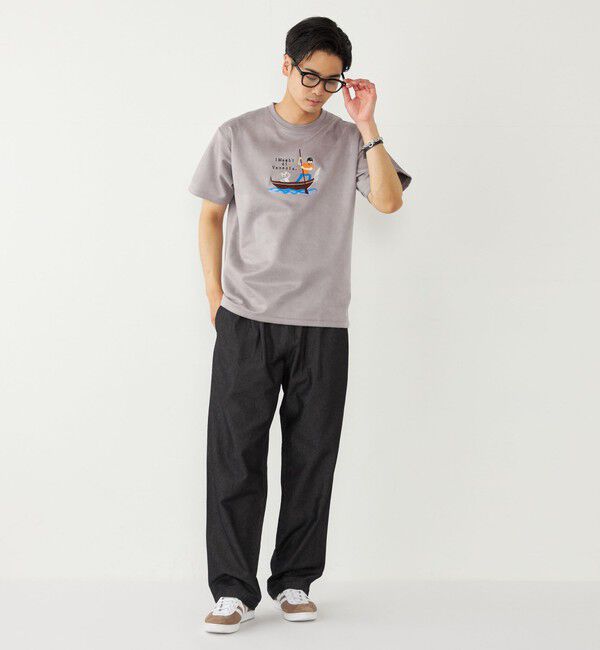 SHIPS Colors 「SHIPS Colors:ポリエステル フェイクスエード エンブロイダリー Tシャツ」|Tシャツ・カットソー|