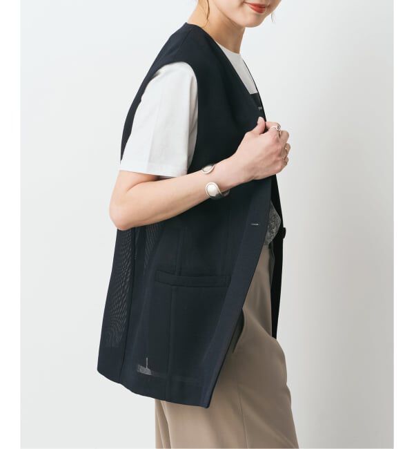Spick and Span「ドライメッシュツイードベスト」|ベスト・ジレ|