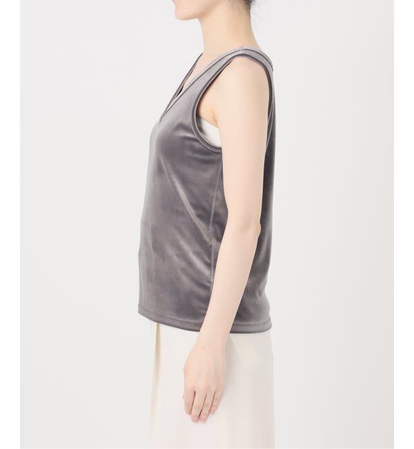 NOBLE「《NOBLE別注・予約》GREYCHORD/グレーコード ベロアVネックノースリーブ」|Tシャツ・カットソー|