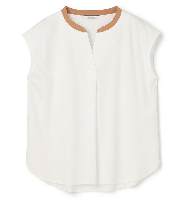 BEIGE,「【WEB限定】AUBIN / バイカラートップス」|Tシャツ・カットソー|