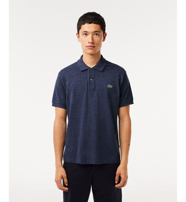 LACOSTE「『L1264』定番半袖ポロシャツ（杢糸）」|ポロシャツ|インディゴブルー