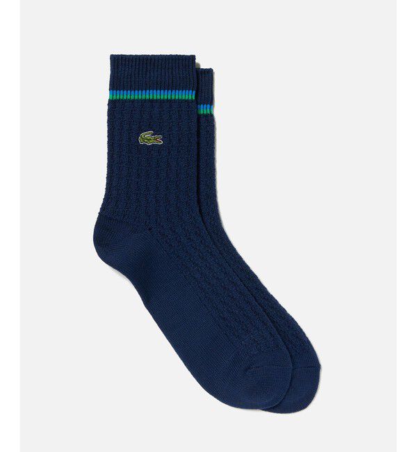 LACOSTE「メッシュニッティングソックス」|ソックス|ネイビー