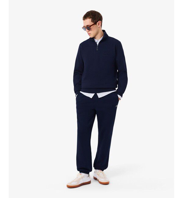 LACOSTE「ハイネックエンボスハーフジップスウェットシャツ」|スウェット・ジャージ|
