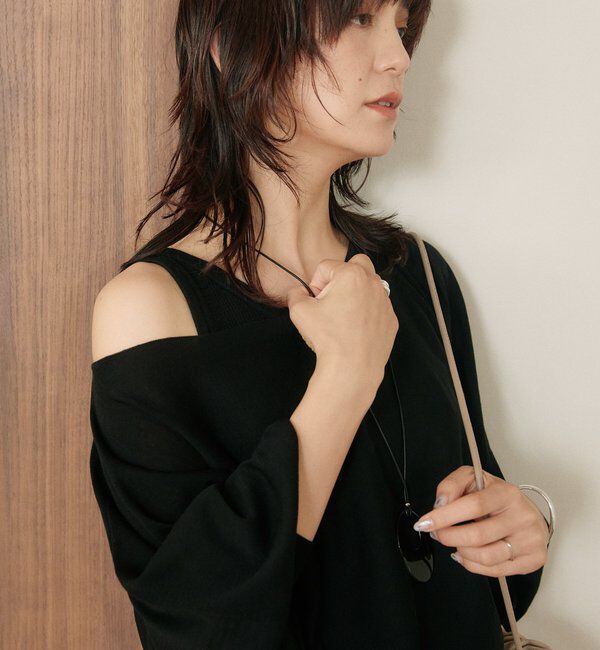  「予約【A・MONN】【セット着用可】cropped KNIT」|ニット・セーター|