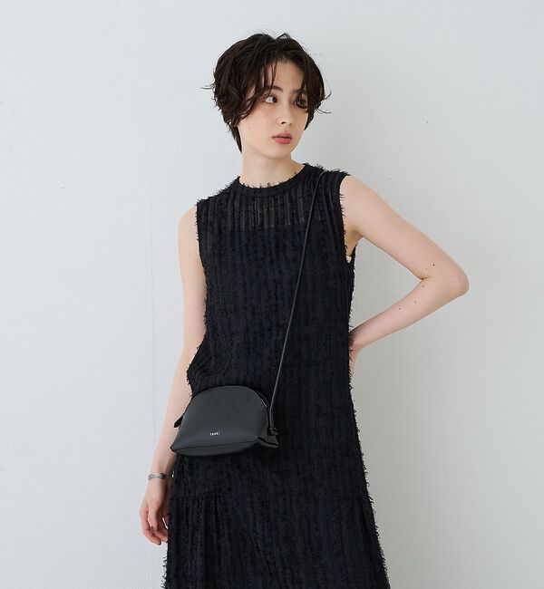 Rouge vif「【人気追加】フェザーノースリーブワンピース【予約】」|ワンピース|
