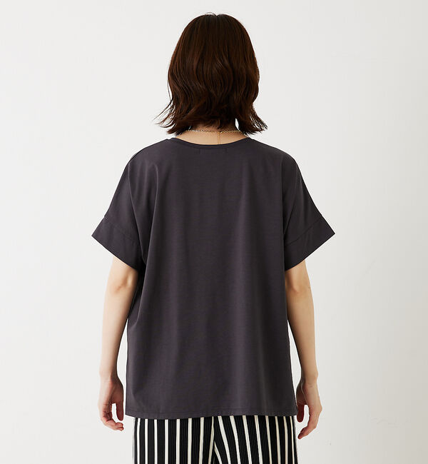 abahouse mavie「【新色ブラック入荷】ワイドロゴTシャツ」|Tシャツ・カットソー|