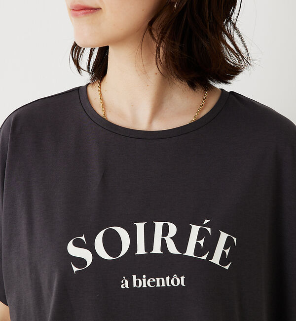 abahouse mavie「【新色ブラック入荷】ワイドロゴTシャツ」|Tシャツ・カットソー|
