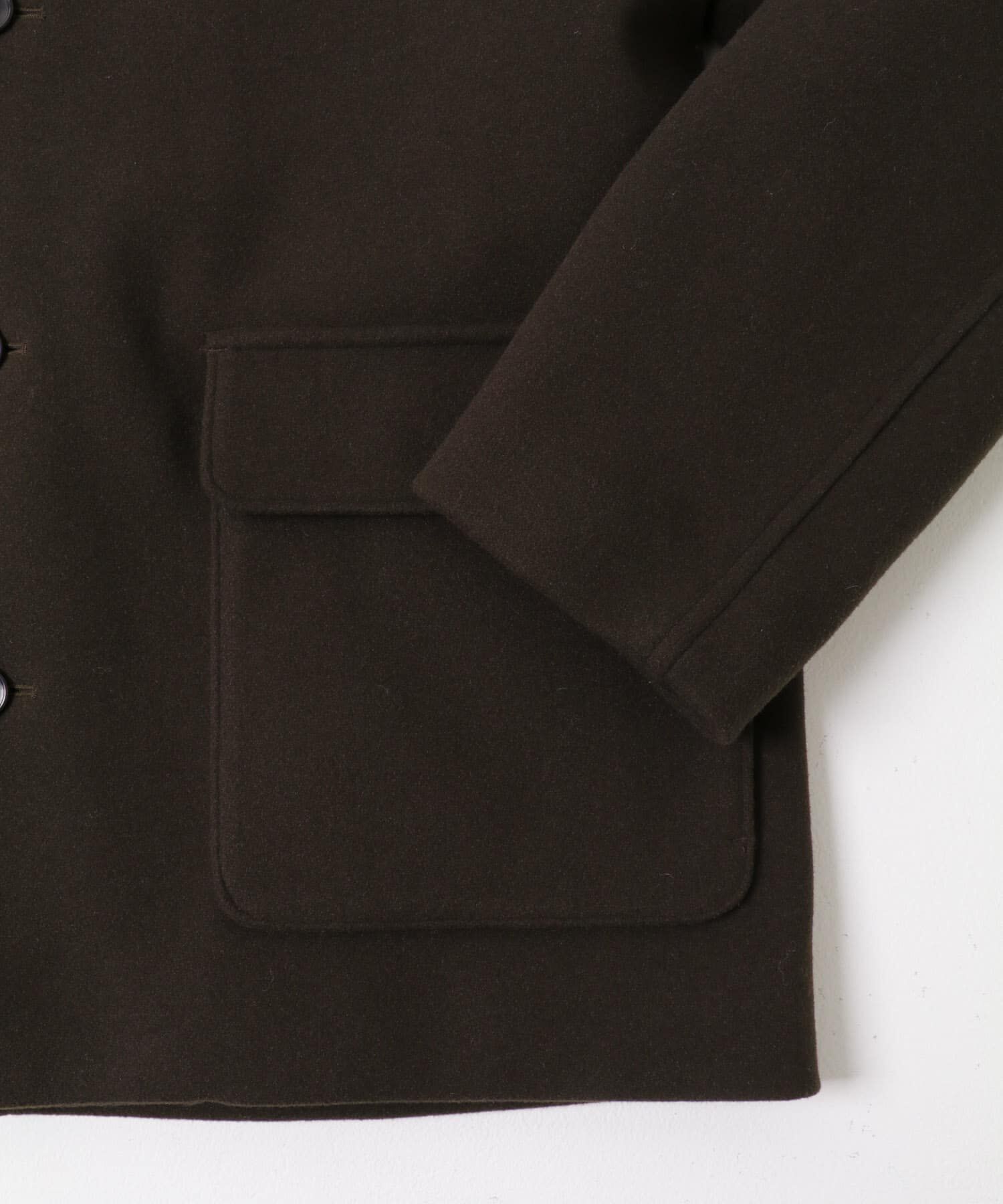URBAN RESEARCH DOORS「ニットメルトン パデット ショートコート」|ノーカラーコート|