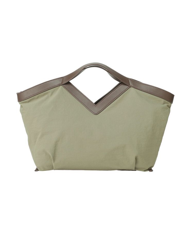 Green Parks「Vカットナイロントートバッグ」|トートバッグ|Khaki