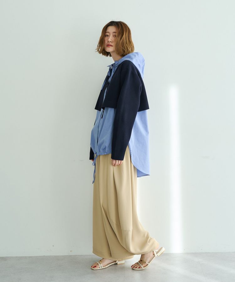 Editt by YECCA VECCA「ZIPニットレイヤードフーディーシャツ」|シャツ・ブラウス|