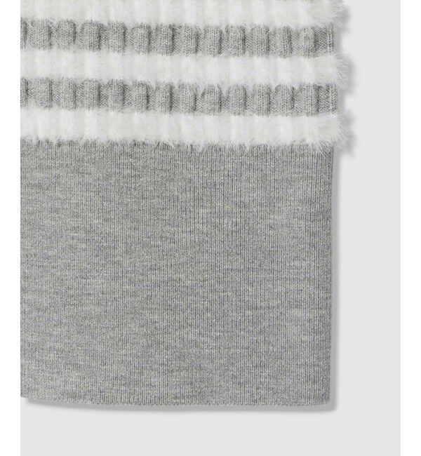 LOULOU WILLOUGHBY「WEB限定 フェザーボーダーキーネックカーディガン」|カーディガン|
