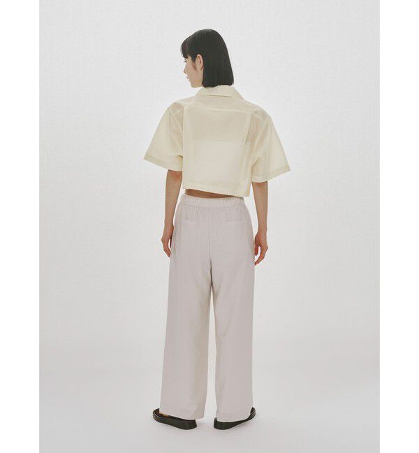 MIDIUMISOLID「MIDIUMISOLID for Ladies シアーオープンカラーシャツ」|シャツ・ブラウス|