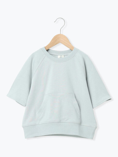 Samansa Mos2 Lagom「ミニ裏毛5分袖スウェット」|Tシャツ・カットソー|ミント