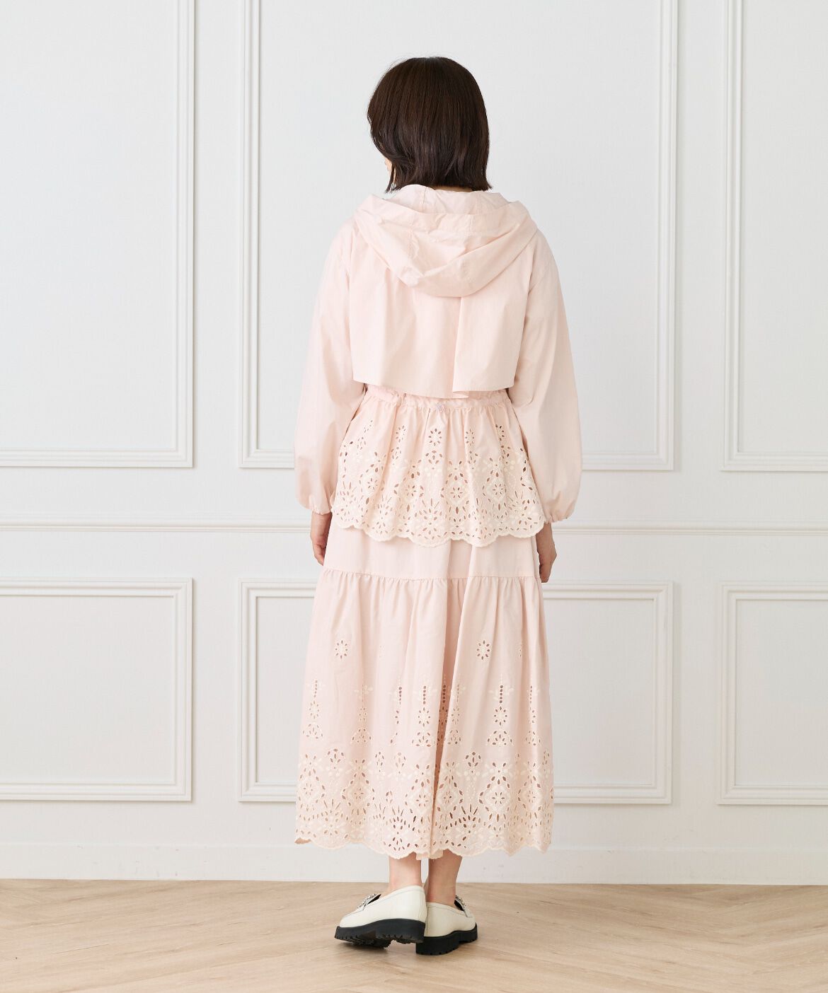 Maglie le cassetto「《大きいｻｲｽﾞ》ﾗｯｼｭｶﾞｰﾄﾞﾚｰｽｽｶｰﾄ《M Maglie le cassetto  」|フレア|