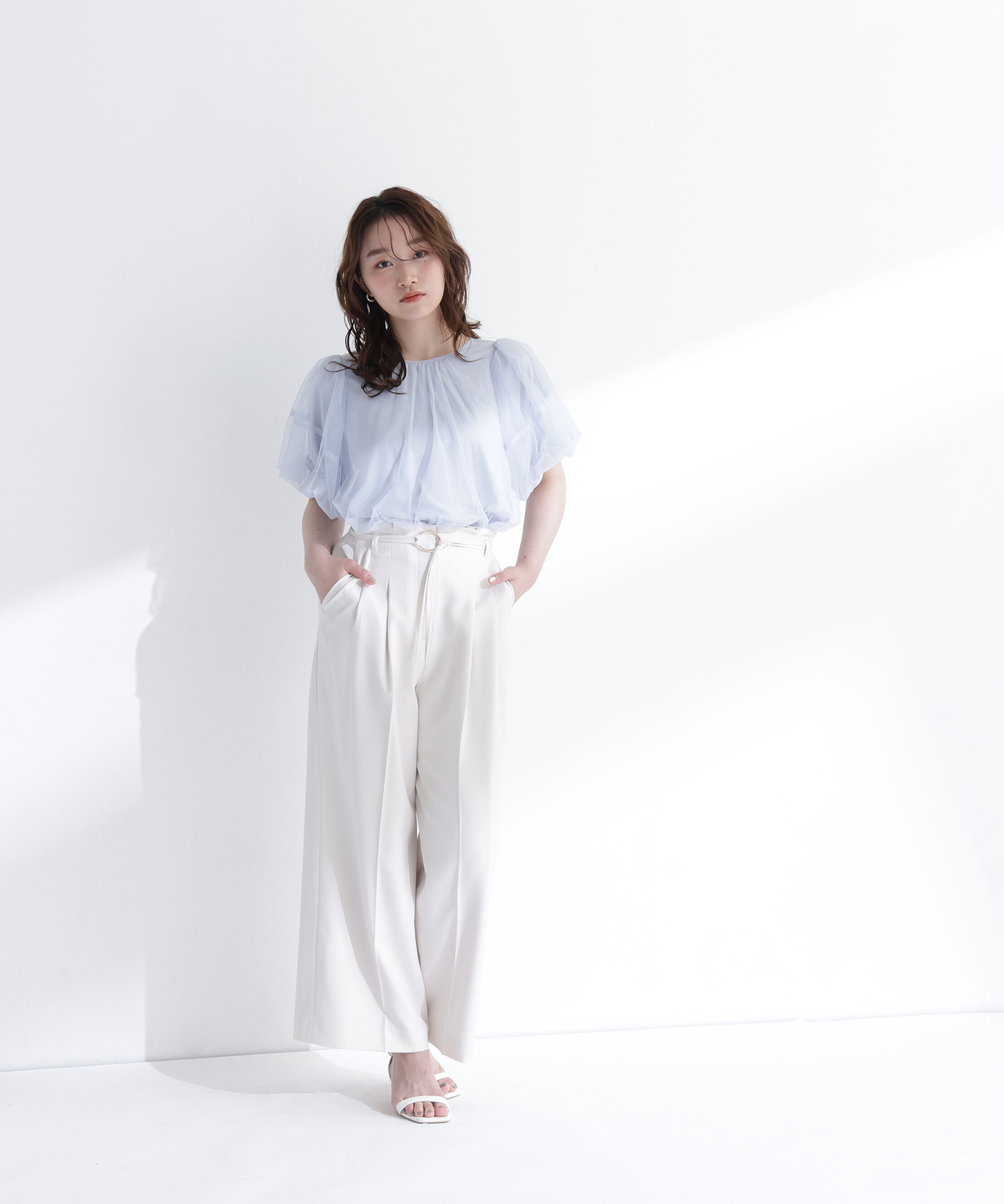  「チュールレイヤードトップス」|Tシャツ・カットソー|