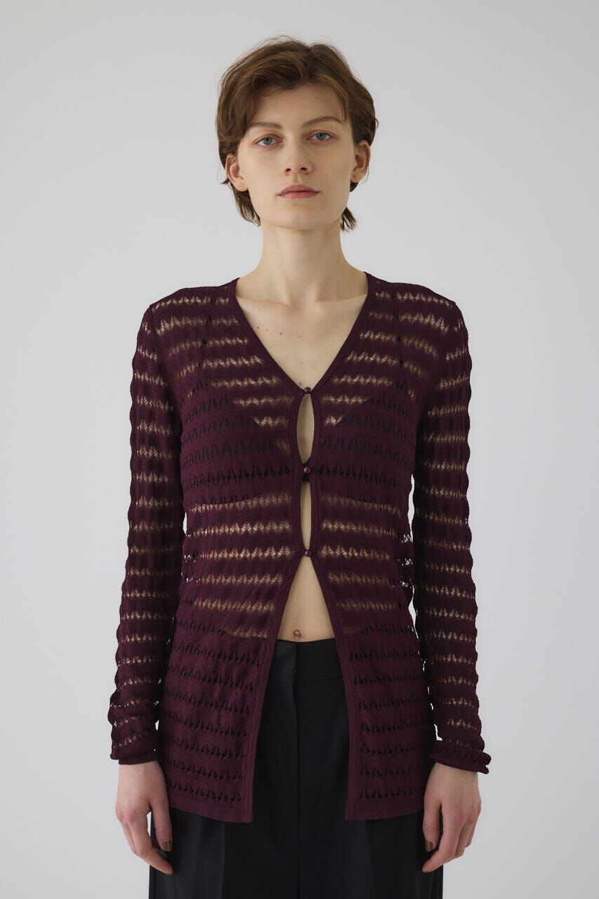RIM.ARK 「Crochet open knit C/D」|カーディガン|BRD