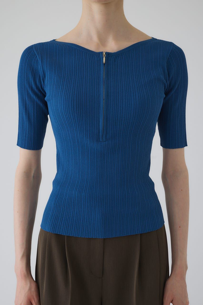 RIM.ARK 「Rib zipper knit tops」|ニット・セーター|BLU