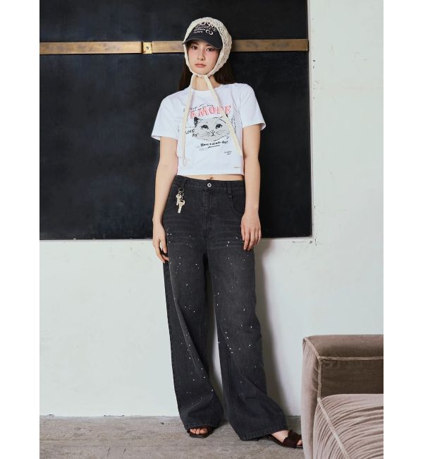 CALNAMUR「キーチャームデニムパンツ」|デニム|