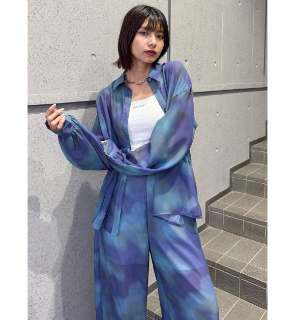 MURUA「ニュアンスシアーシャツ【セットアップ着用可】」|シャツ・ブラウス|