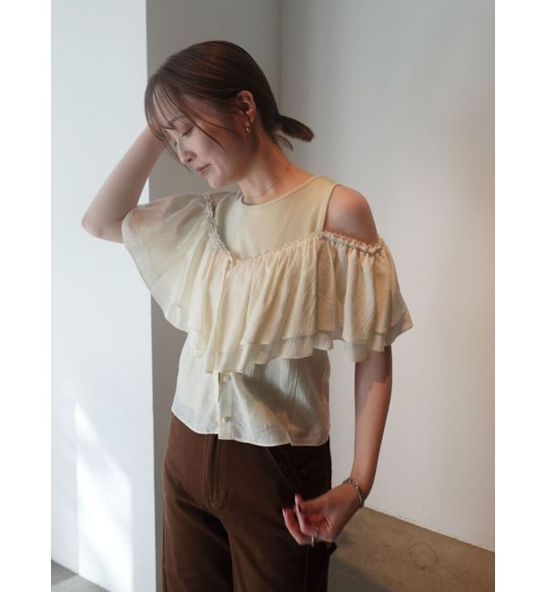LAGUNAMOON「フレアデザインドッキングカットトップス」|Tシャツ・カットソー|