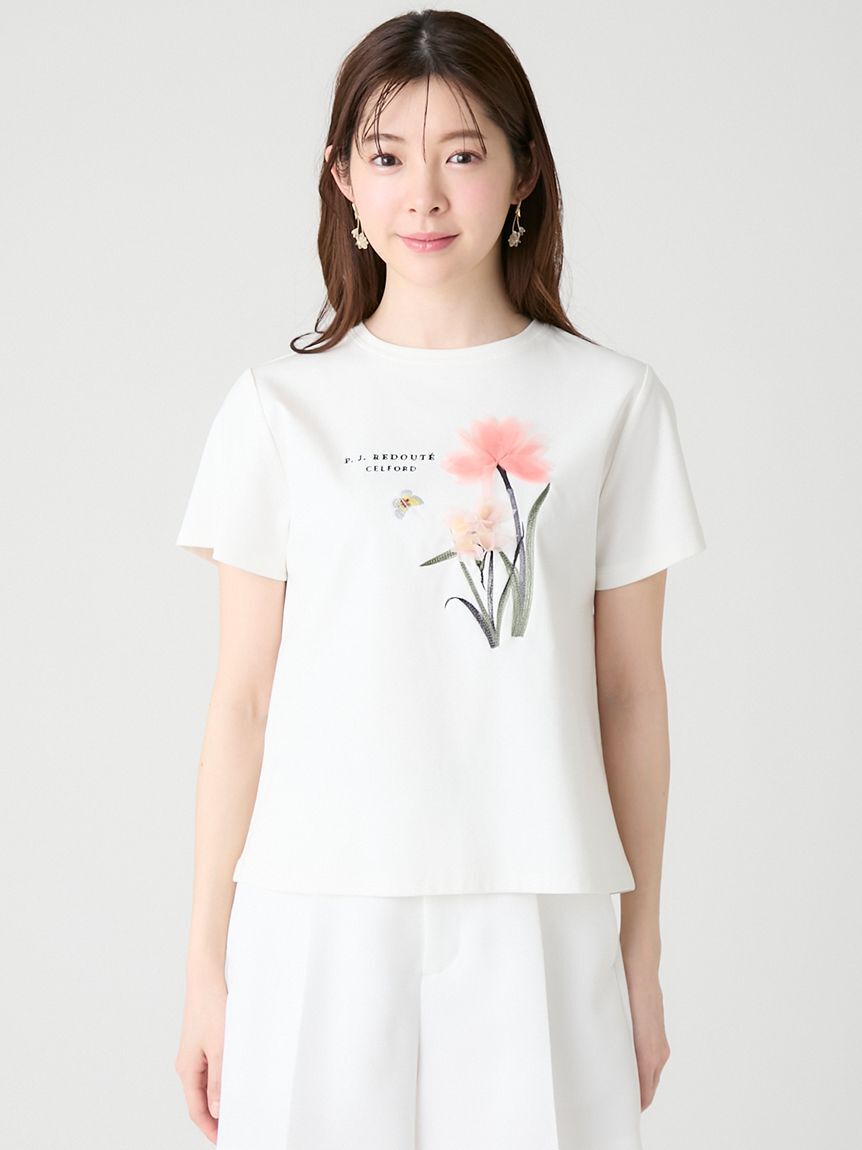 CELFORD「【洗える】【CELFORD&times;P.J. REDOUTEコラボ】 3DモチーフTシャツ」|Tシャツ・カットソー|