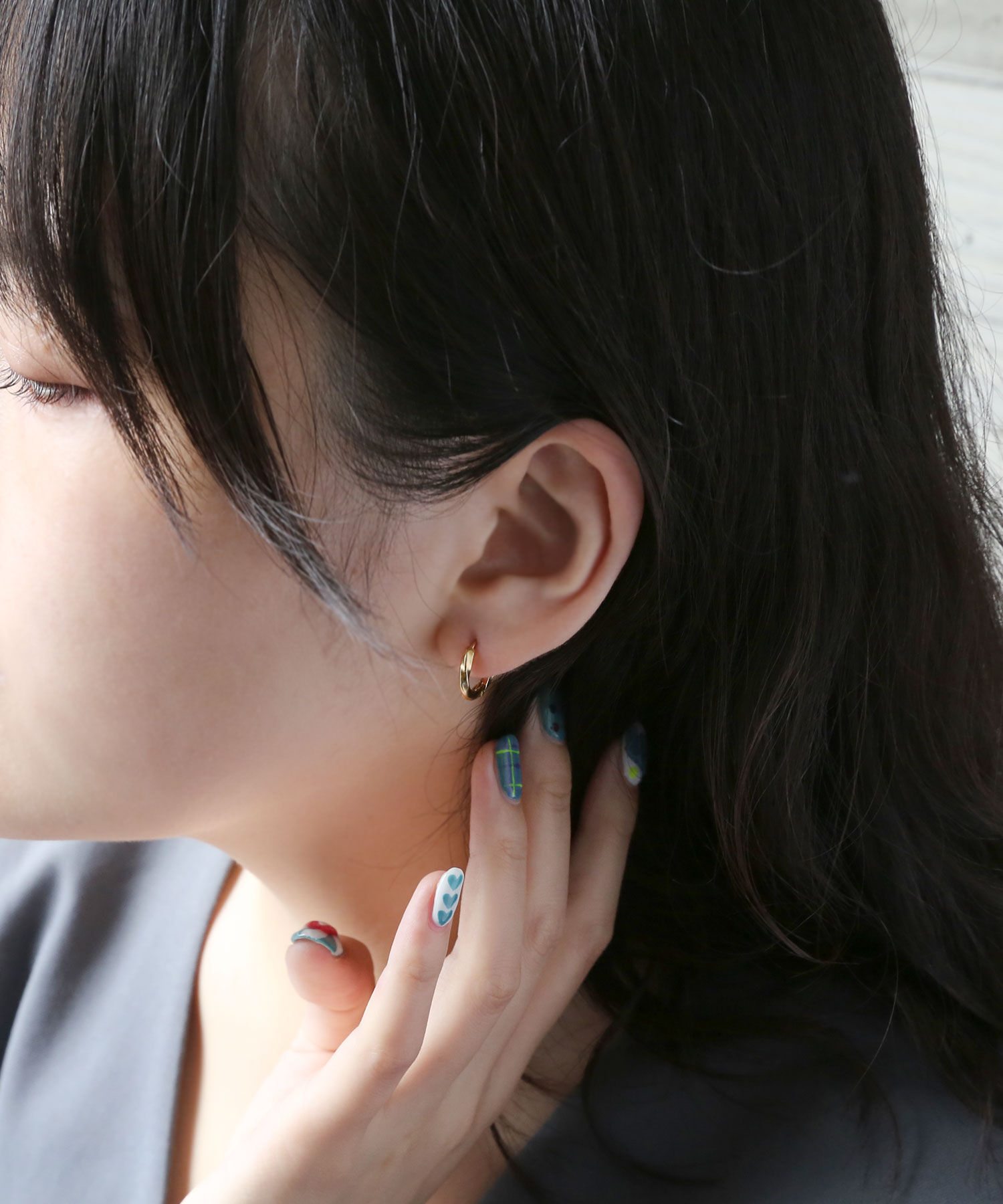 colleca la「[stainless]ステンレス・ツイストワンタッチフープピアス〈金属アレルギー対応〉」|ピアス|