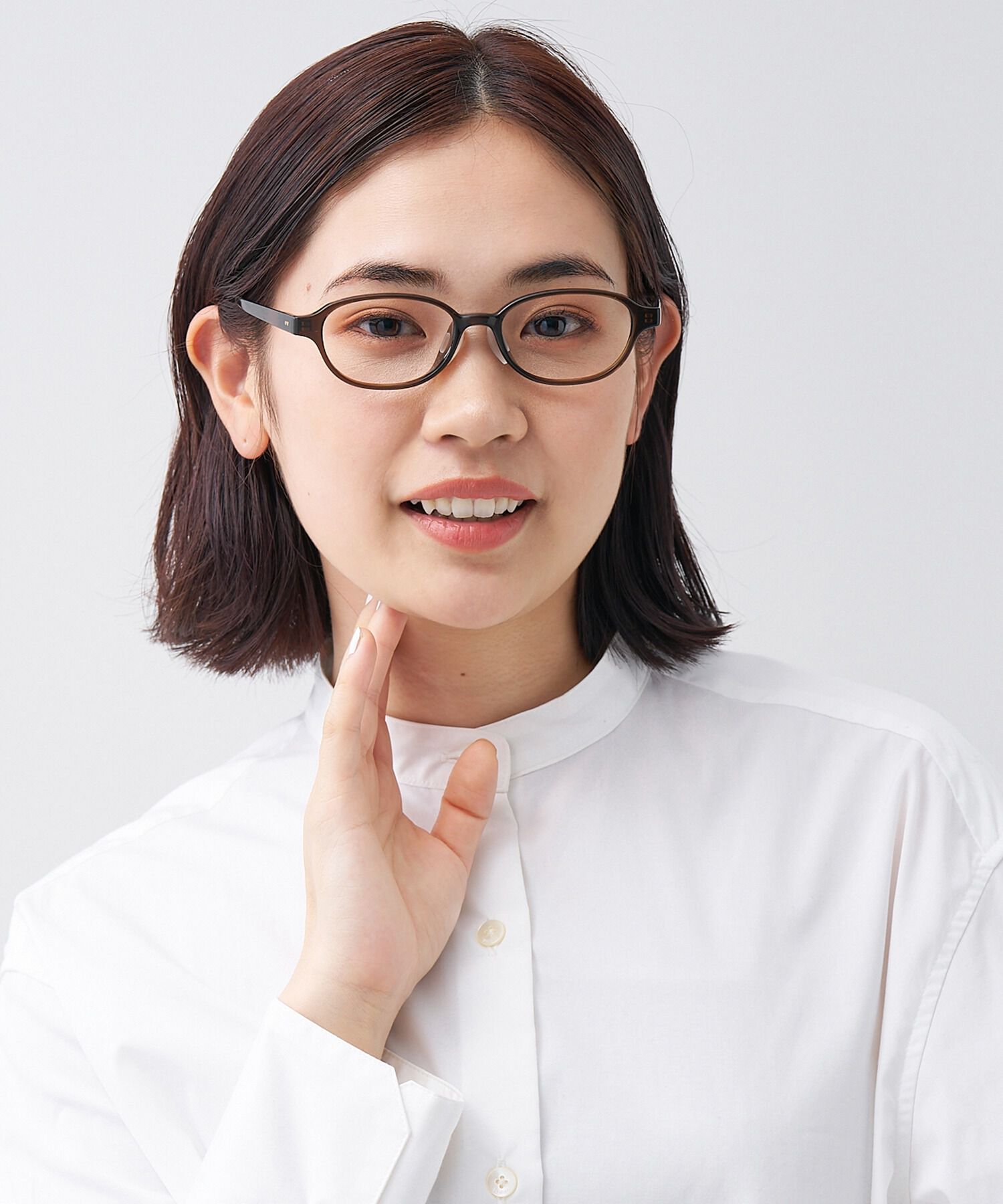  「オーバル型 軽量 メガネ｜黒縁 おうち時間を快適に過ごす ズレ落ち防止 レンズ交換券付き」|メガネ|