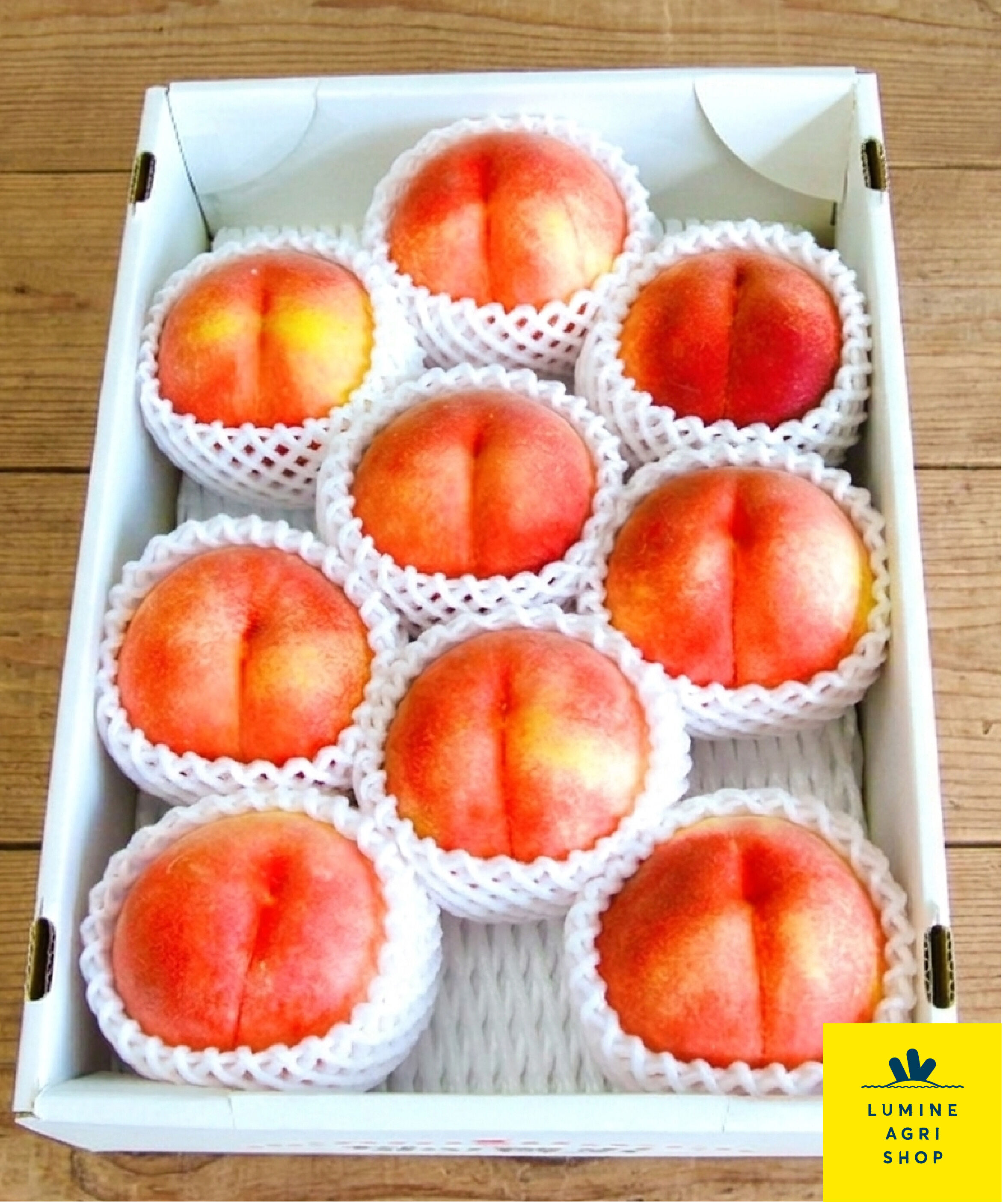 LUMINE AGRI SHOP「【L-FARMERS】甲斐の里グループの朝採れ山梨白桃8-12玉」|果物・野菜|