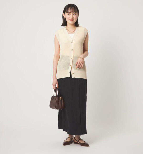 UNITED ARROWS green label relaxing「ペーパー ニット ジレ ウォッシャブル」|ベスト・ジレ|