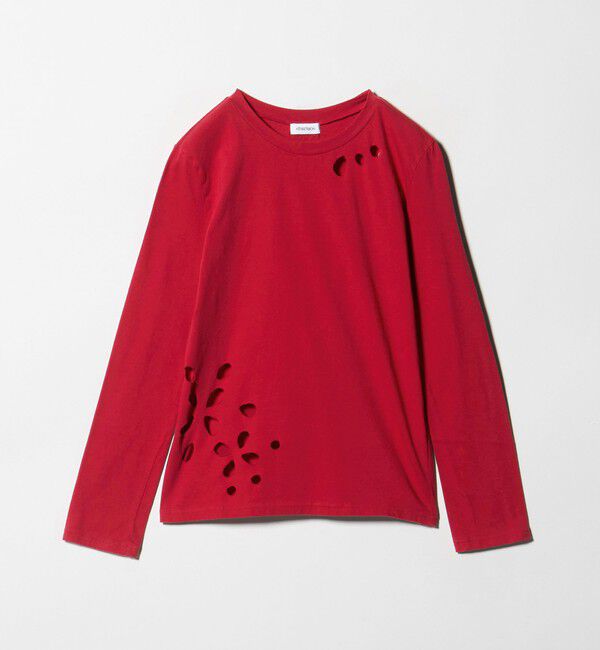 ATTISESSION「＜ATTISESSION＞フラワーモチーフ ホール ロングスリーブ Tシャツ」|Tシャツ・カットソー|