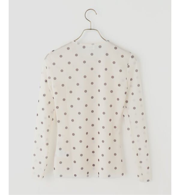 IENA LA BOUCLE「BAUM UND PFERDGARTEN バウム ウンド ヘルガーデン JODIE ドットメッシュトップス」|Tシャツ・カットソー|