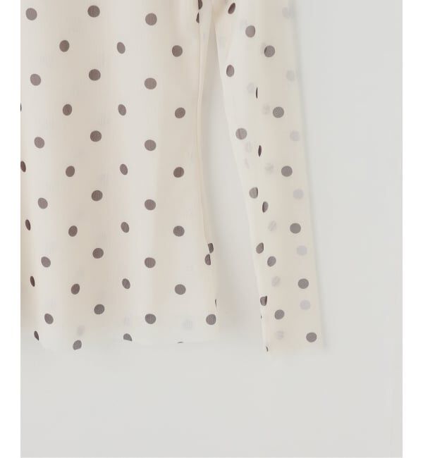 IENA LA BOUCLE「BAUM UND PFERDGARTEN バウム ウンド ヘルガーデン JODIE ドットメッシュトップス」|Tシャツ・カットソー|
