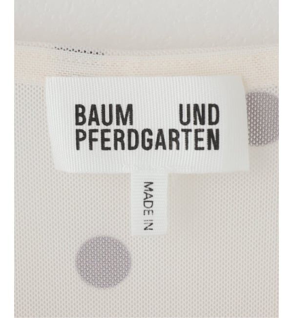 IENA LA BOUCLE「BAUM UND PFERDGARTEN バウム ウンド ヘルガーデン JODIE ドットメッシュトップス」|Tシャツ・カットソー|