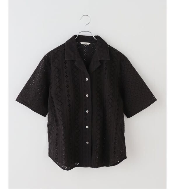 一部WEB限定追加》コットンカットワーク刺繍開襟シャツ（JOURNAL
