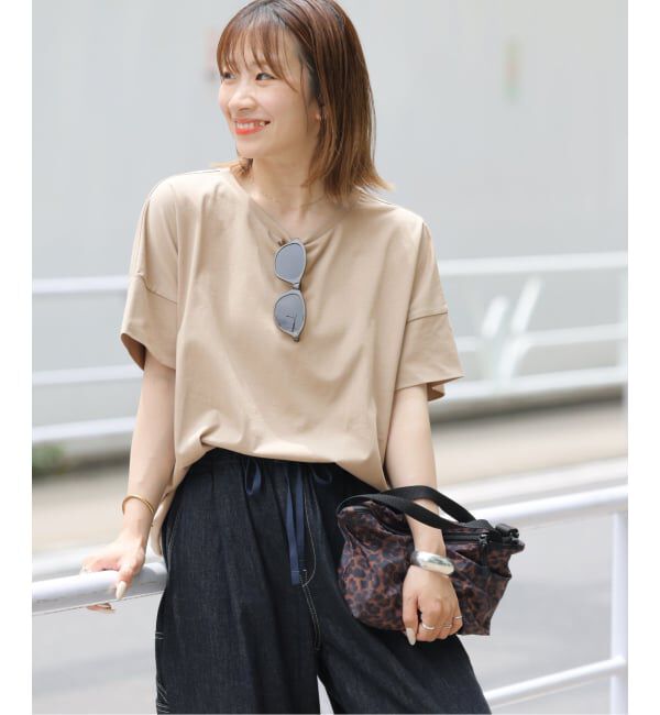 JOURNAL STANDARD relume「《追加3》オーガニックコットン汗染み防止2WAY TEE」|Tシャツ・カットソー|グレーA