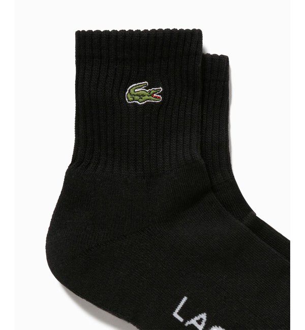 LACOSTE「ワンポイント ワニロゴパッチリブソックス 25-27cm」|ソックス|
