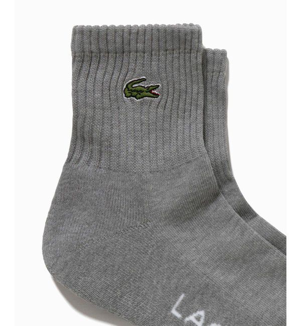 LACOSTE「ワンポイント ワニロゴパッチリブソックス 25-27cm」|ソックス|