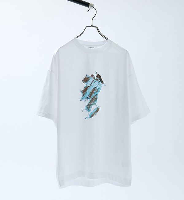 ABAHOUSE「アブストラクト グラフィック プリントTシャツ / オーバーサイズ【予約】」|Tシャツ・カットソー|