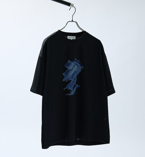 ABAHOUSE「アブストラクト グラフィック プリントTシャツ / オーバーサイズ【予約】」|Tシャツ・カットソー|