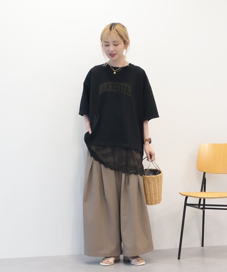 AMERICAN HOLIC「カレッジロゴレースドッキングTシャツ」|Tシャツ・カットソー|