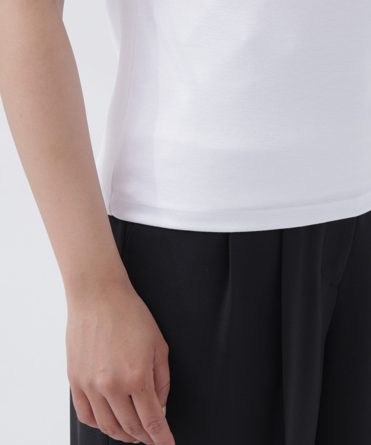  「アシメドレープカットソー」|Tシャツ・カットソー|