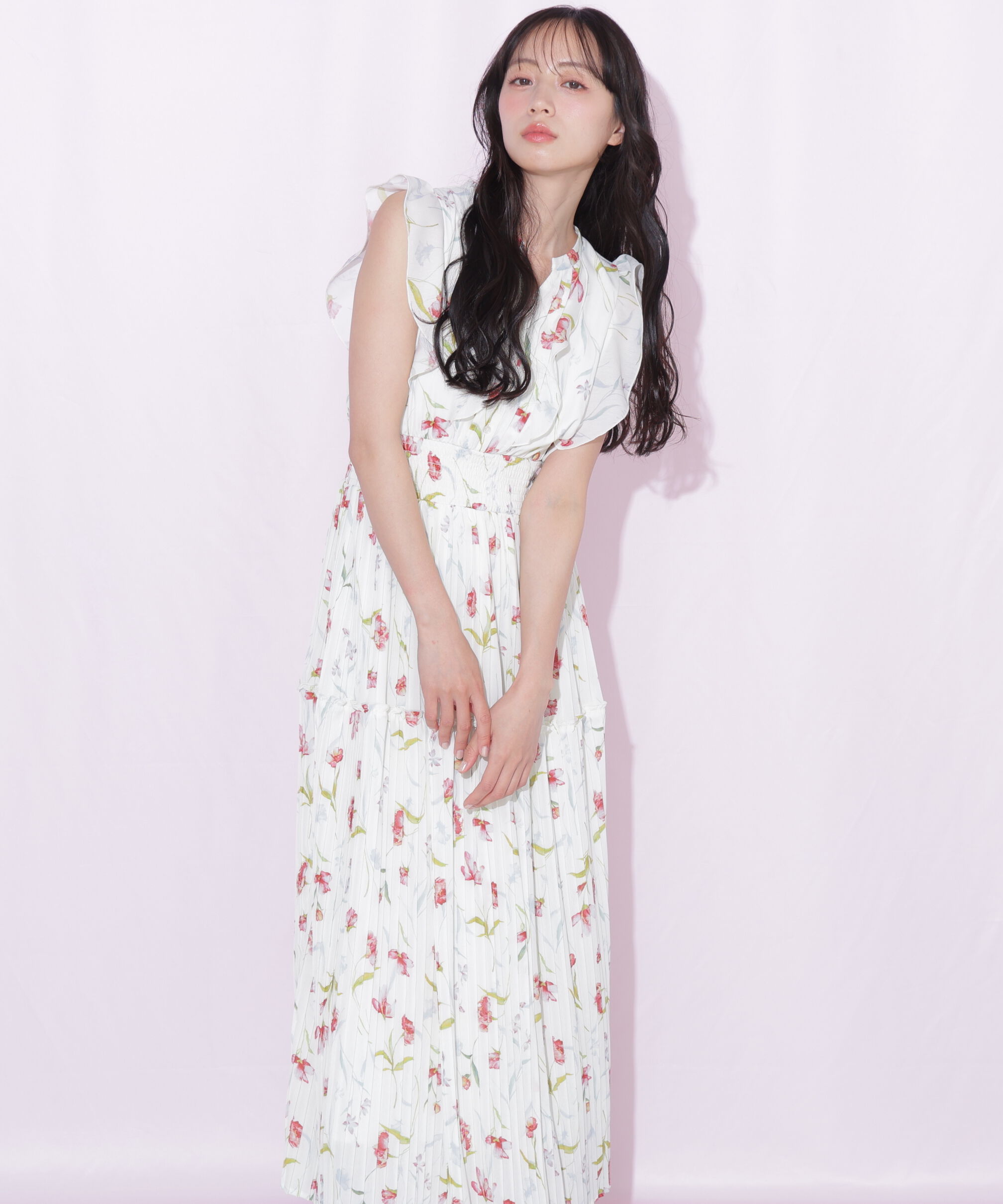  「シフォンプリーツワンピース」|ワンピース|
