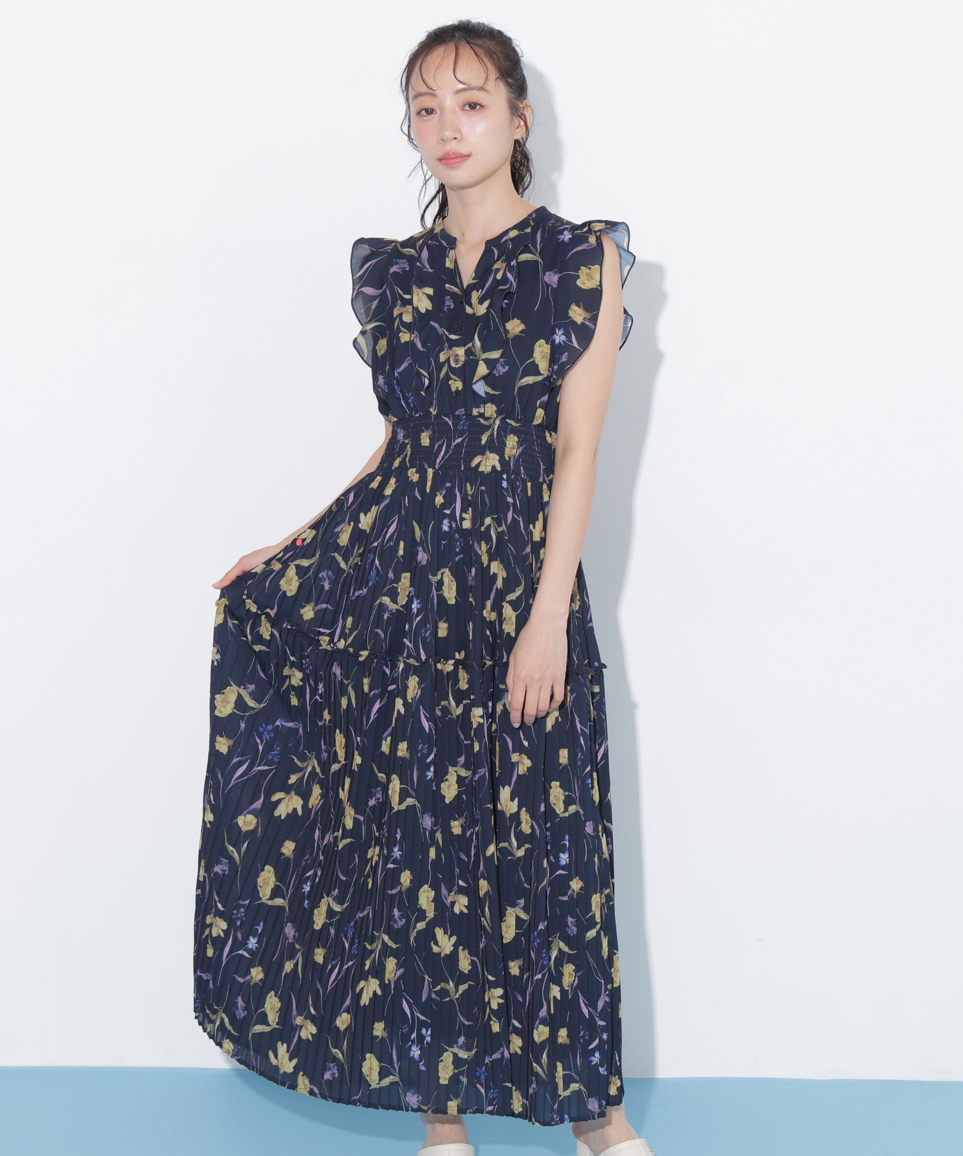  「シフォンプリーツワンピース」|ワンピース|