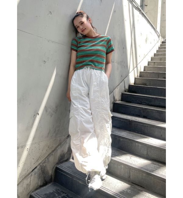 Ungrid「マルチボーダーコンパクトTee」|Tシャツ・カットソー|
