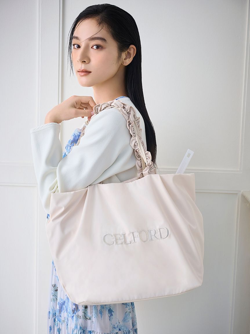 CELFORD「フリルラメ刺繍トートバッグ（wide）」|トートバッグ|